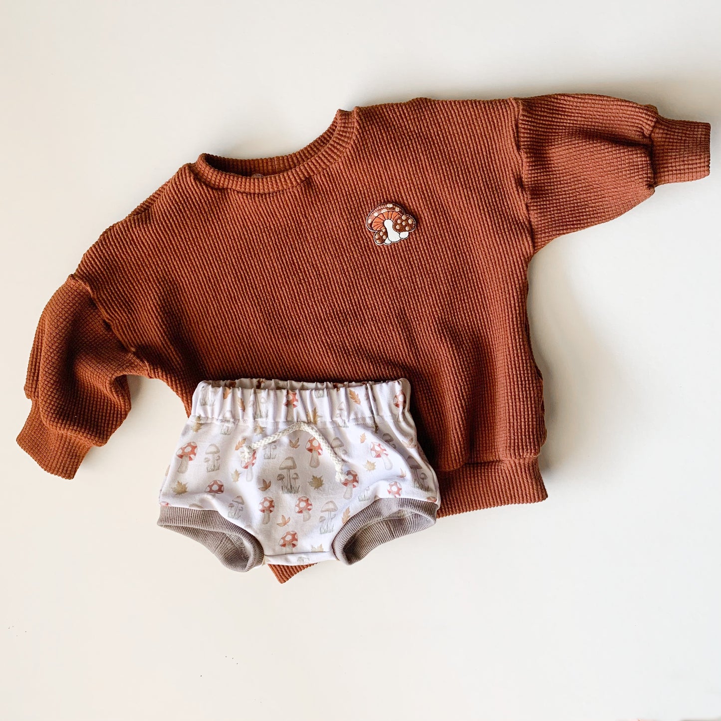Organic Waffle Mushroom Oversized Sweater