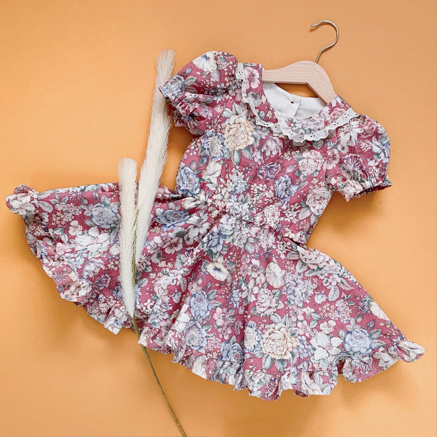 OOAK Puffy Sleeves Twirl Dress 4T