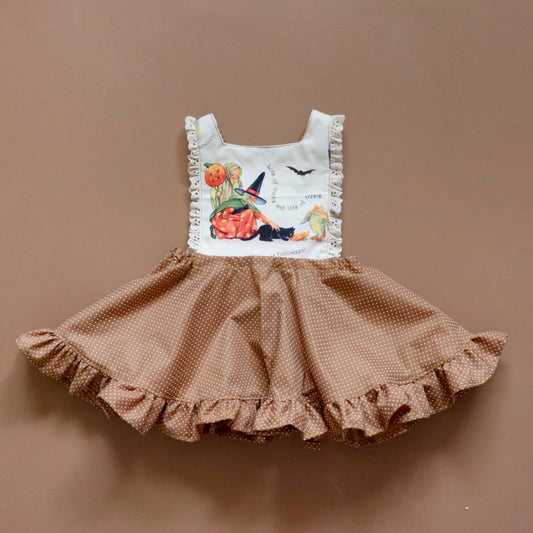 OOAK Halloween Pinafore 2T