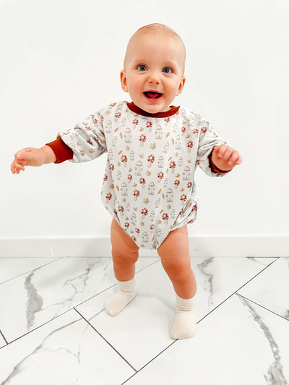 Organic Mushroom Sweater Romper